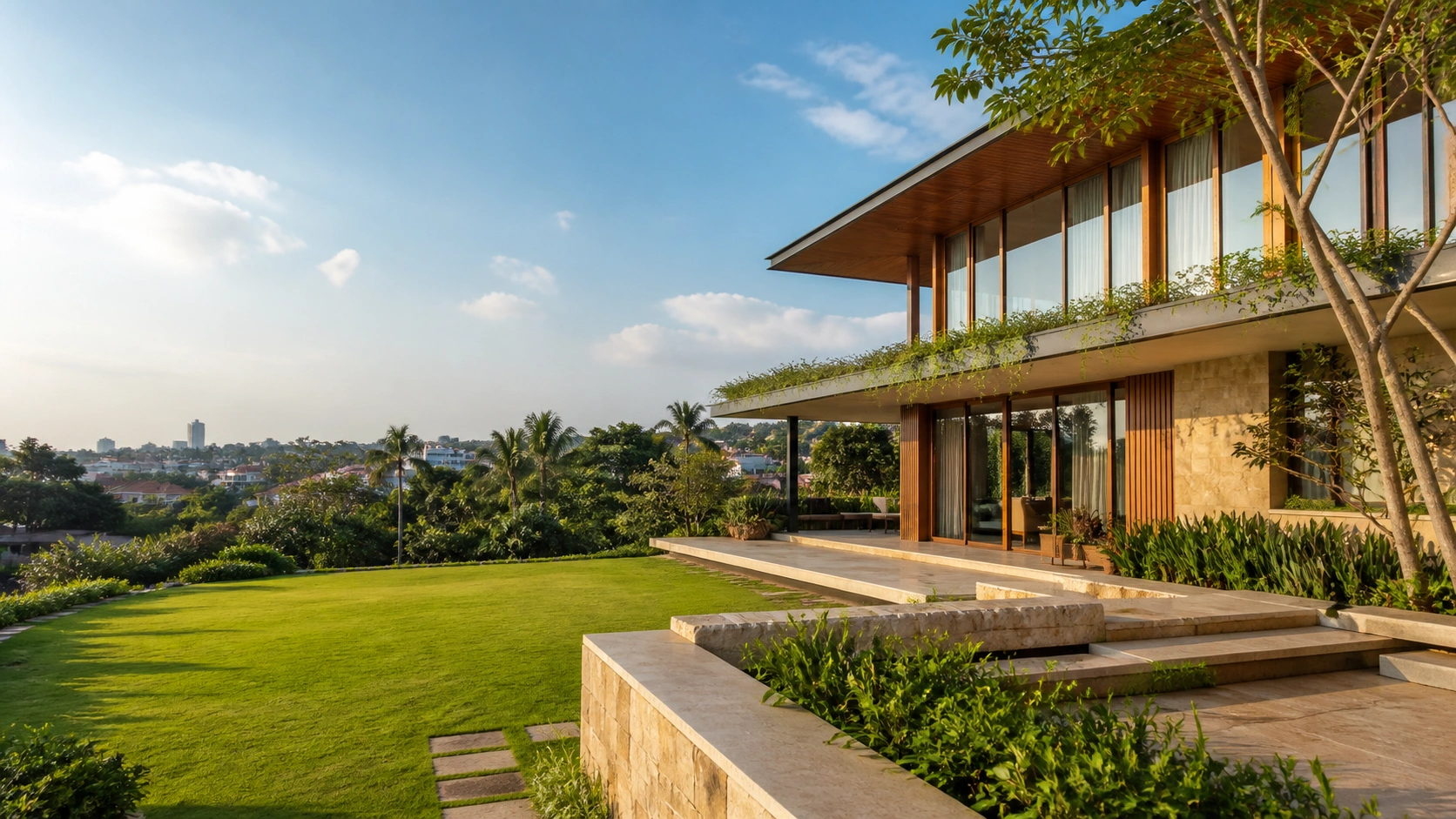 A contemporary tropical home overlooking a leafy Colombo neighbourhood